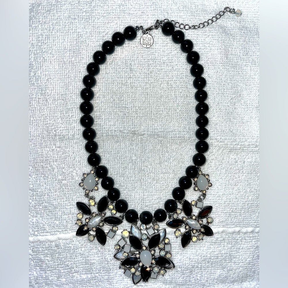 Flowers & beads statement necklace -WHITE HOUSE BLACK MARKET